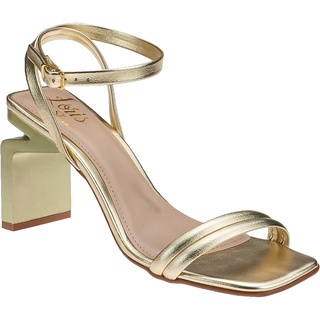 Sandália Feminina Salto Geométrico Alto Confortavel Moda Blogueira Festa 222-005 em Oferta na Shopee