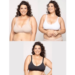 Kit 3 Sutiã Sem Bojo Reforçado Plus Size Moda Feminina Soutien Lingerie Alça Regulavel