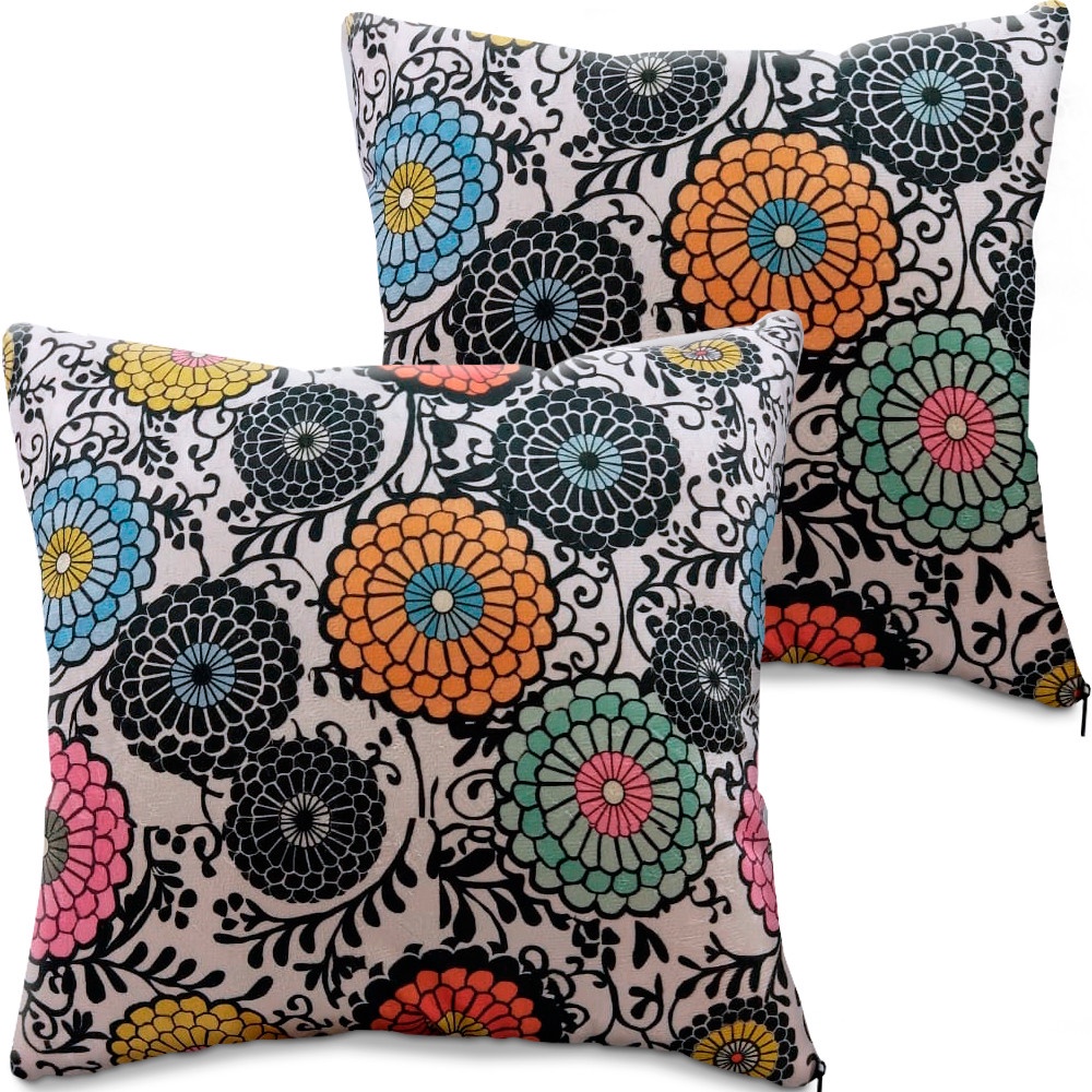 Kit 2 Capas Almofada Decorativa Para Sala com Ziper Suede 45x45 Bf Colchoes