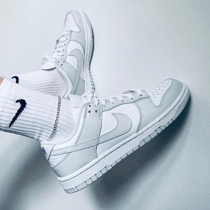 Tenis Nike Dunk Low Cinza Branco Novidade Phonton Dust