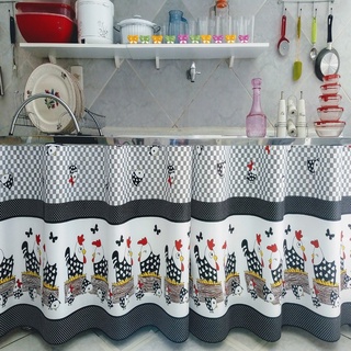 CORTINA PARA PIA DE COZINHA ESTAMPADA 1,45 x 0,70 100% Tecido Promoção em Oferta na Shopee