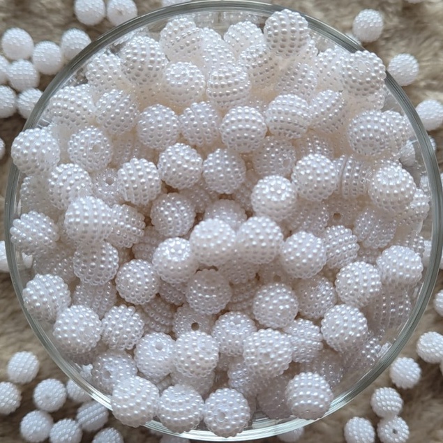 Miçanga Pérola Craquelada 10MM BRANCO - 20 Unidades em Oferta na Shopee