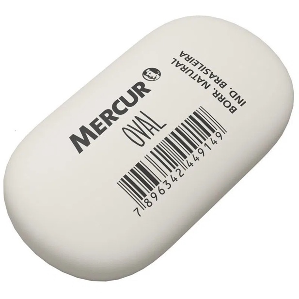 Borracha Branca Formato Oval (Kit 2 3 e 4 Unidades) - Mercur em Oferta na Shopee