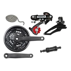 KIT BIKE 21 MARCHAS COM CÂMBIOS, PEDIVELA E MOVIMENTO CENTRAL ROLAMENTADO