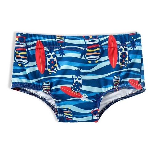 Sunga Infantil Menino Pinguim Su Praia Verão Piscina Tip Top