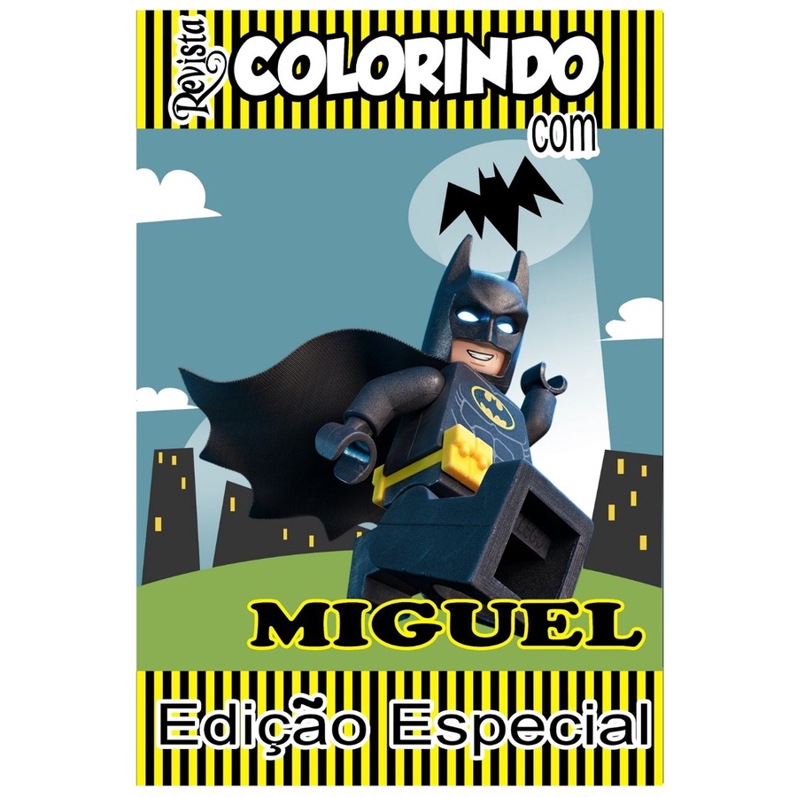 Livro De Colorir Personalizado / Revistinha de Colorir  - Batman / Menina Gata