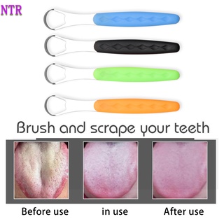 (NTR) Raspador De Língua De Aço Inoxidável/Escova Reutilizável Ecológica /