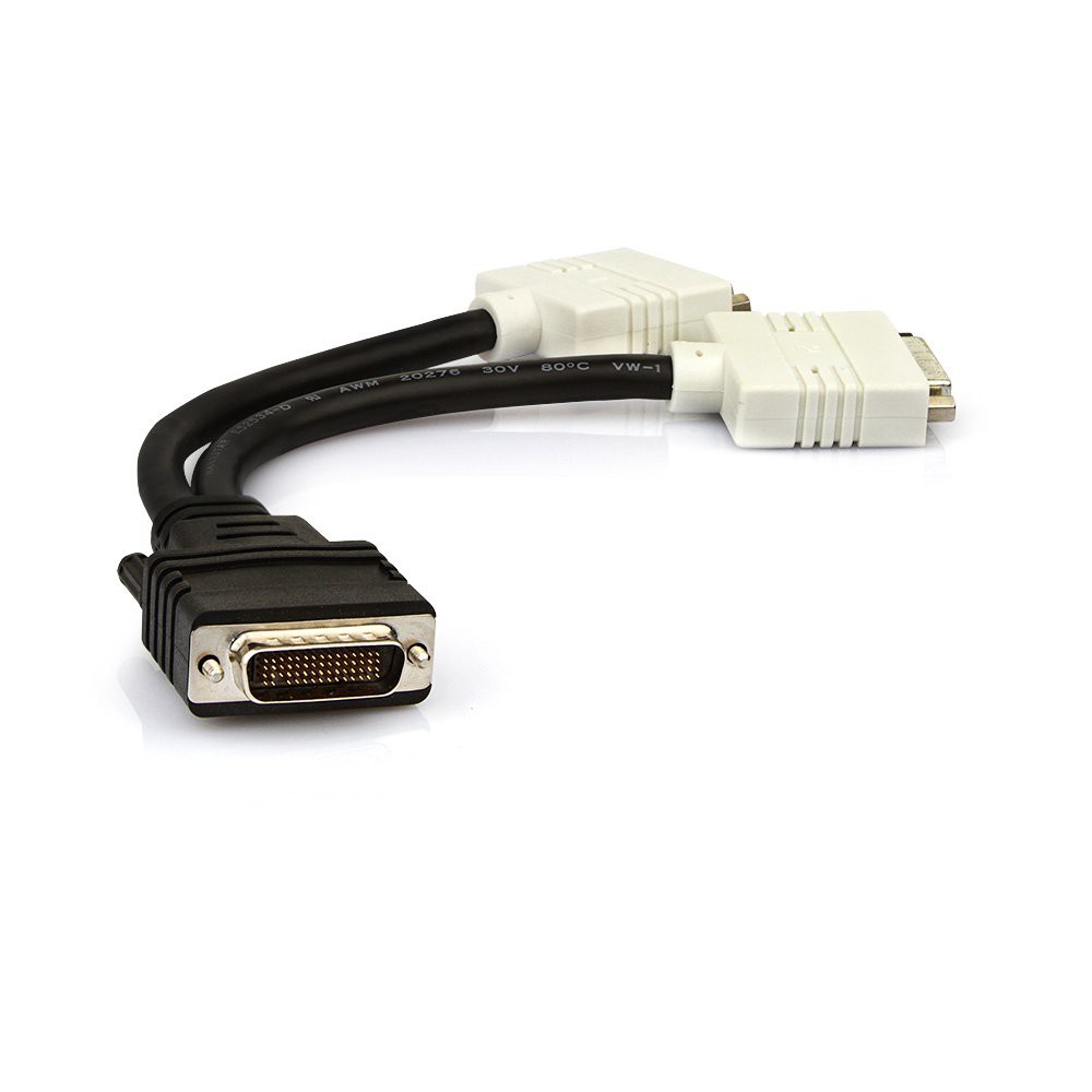 Cabo Adaptador de Vídeo DMS59 x 2 DVI. Conectores: 1 x DMS59 Macho + 2 x DVI Fêmea.