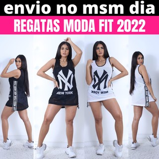 Regata Feminina New York NY Moda Verão Fitness Academia