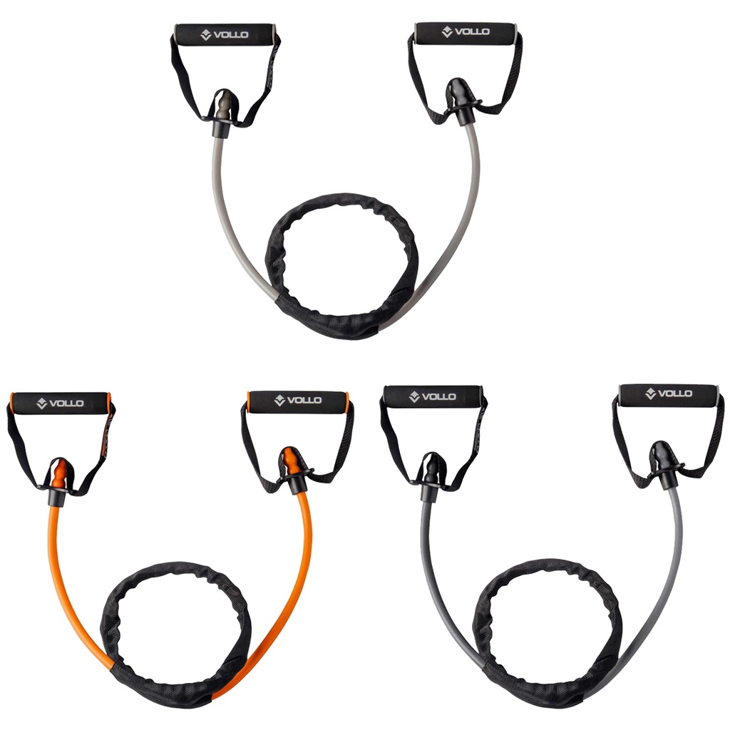 Kit 3 Extensores Elástico com Pegada Fraco, Médio e Forte Vollo