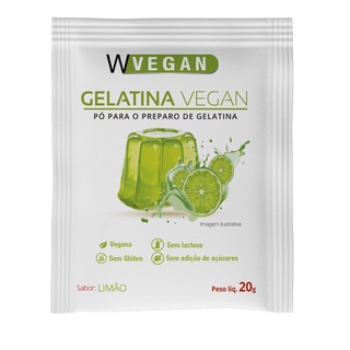 Gelatina Vegan 20g Sabor Limão WVegan Vegano Agar Agar