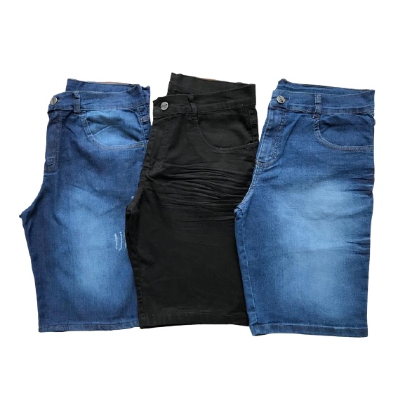 Bermuda Jeans Masculina Elastano Qualidade