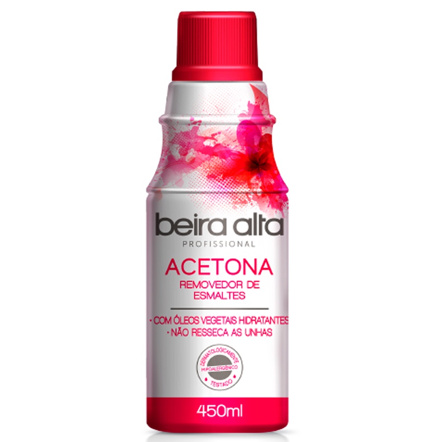 Removedor De Esmalte Beira Alta 450ml Com Acetona em Oferta na Shopee