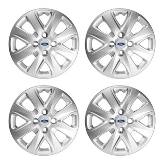 Jogo Calota Aro 14 Ford Ka Hatch 2015 2016 2017 2018 Prata