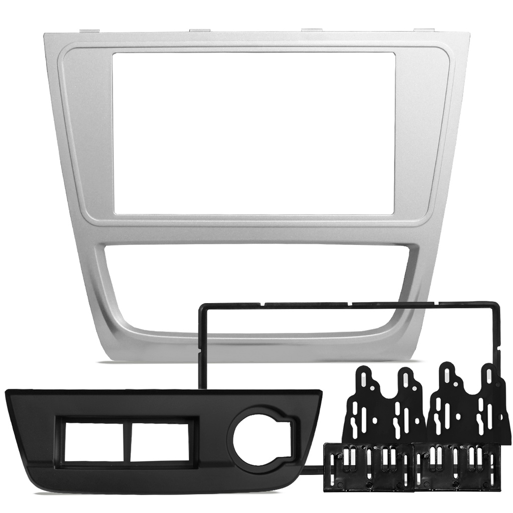 Moldura Do Painel Dvd Central Multimídia Gol G5 Fiamon Prata - Spare Parts and Accessories for Vehicles