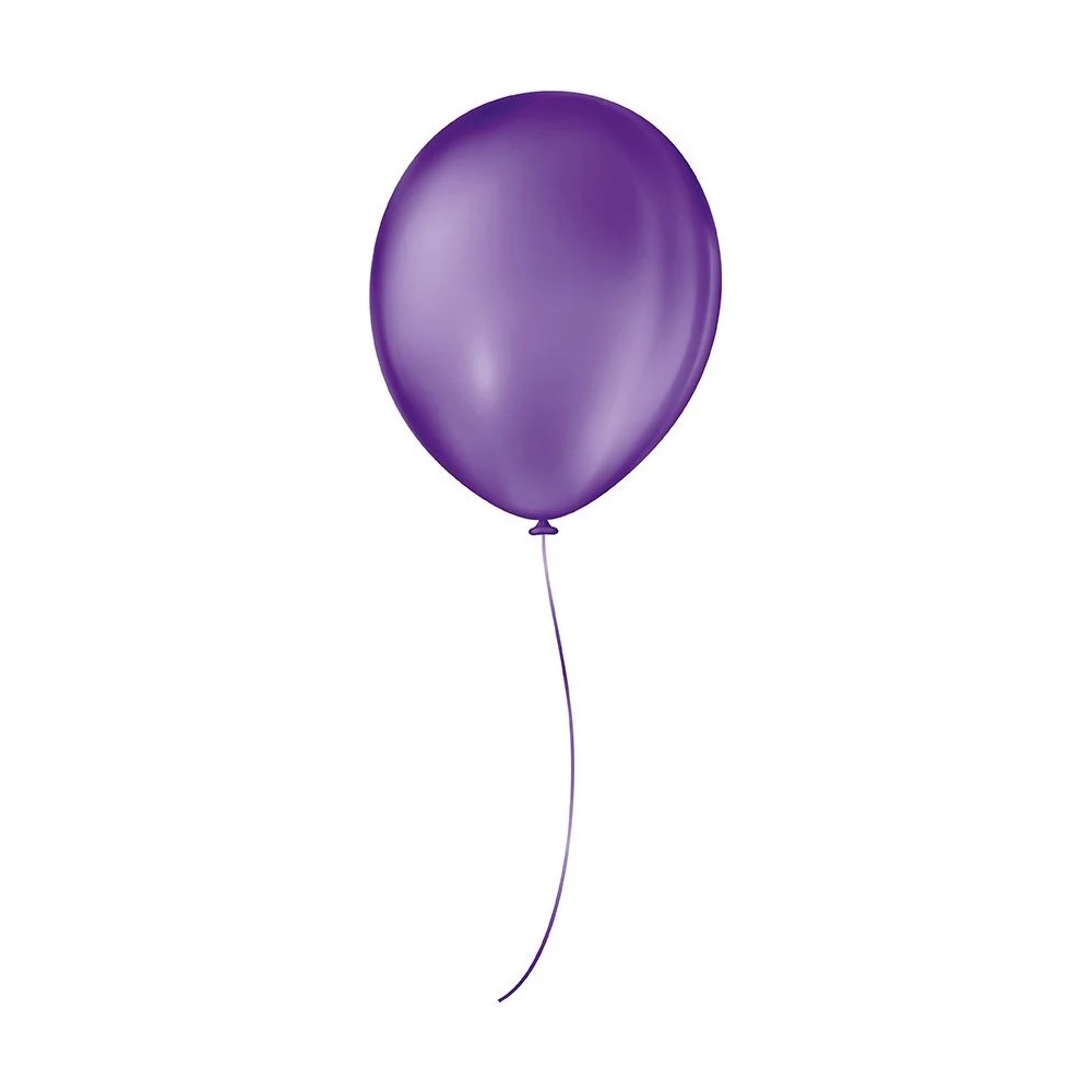 Balão de Festa Liso - 11" 28cm - Roxo Uva - 50 unidades - Balões São Roque - Home & Living