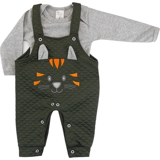 Macacão Bebê Jardineira De Matelassê Com Body Longo Menino Tigre 2 Peças em Oferta na Shopee
