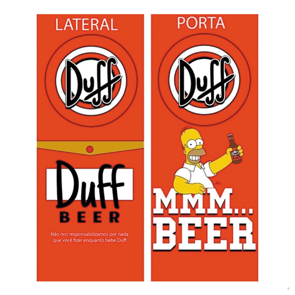 Adesivo Para Geladeira Simpsons Duff Homer Para Envelopament Shopee Brasil