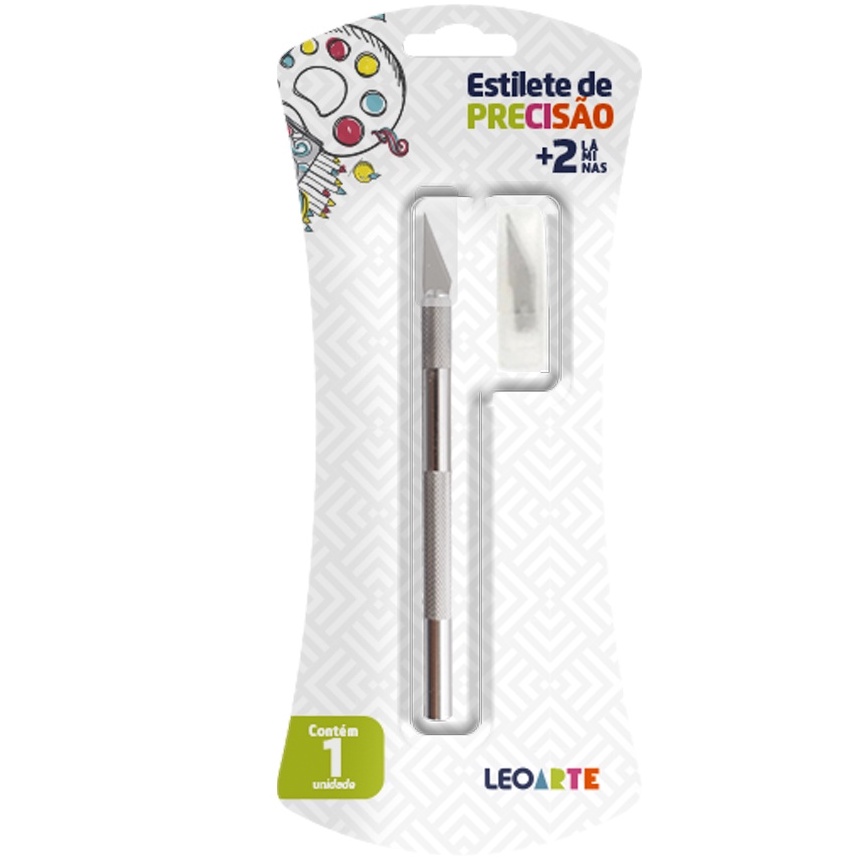Estilete de Precisao Tipo Bisturi + 2 Lâminas Extras Uso Artístico, Profissional, Aeromodelismo