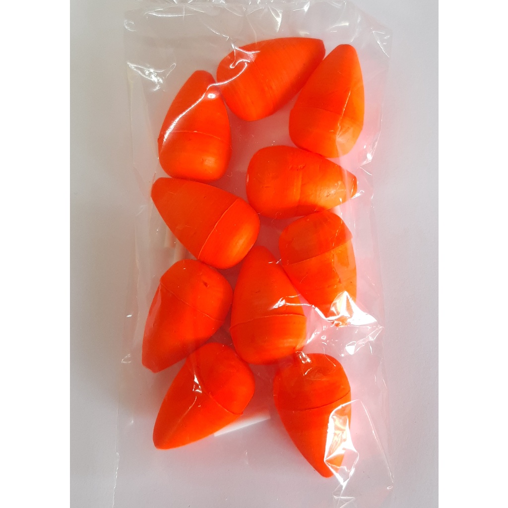 BÓIA DE ISOPOR LAMBARI P/PESCA PEQUENOS PEIXES RIOS REPRESAS LAGOS E PESQUEIROS - BOIA PESCA C/10 UNIDADES