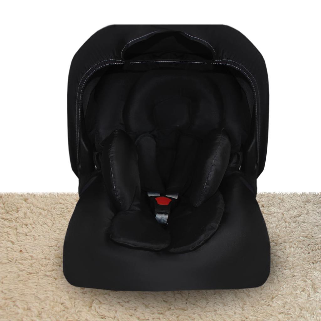Capa Para Bebê Conforto + Capota / Protetor De Sol + Protetor de Cinto + Apoio de Corpo - Preto Liso