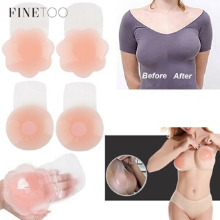 FINETOO 1-6Pairs Capa De Mamilo Lavável À Prova D'água Push Up Sutiã Invisível De Silicone Adesivo De Peito em Oferta na Shopee