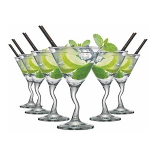 Jogo de Taças de Vidro Twister Martini Para Drink 225ml 6 Pcs - Ruvolo em Oferta na Shopee