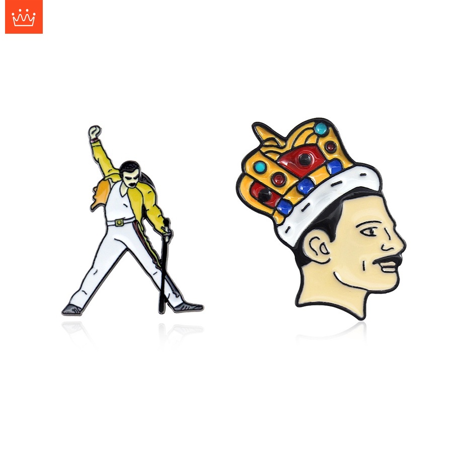 J· Broche Queen Freddie Mercury Distintivo Alfinete Esmalte Liga Desenho  Animado Anime | Shopee Brasil