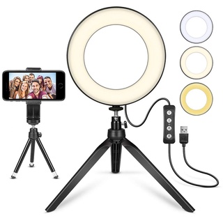 Iluminador Ring Light de Mesa 6 polegadas