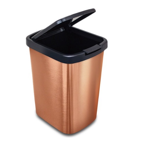 Lixeira Prática 9 Litros Rose Click Label 25461 Arqplast