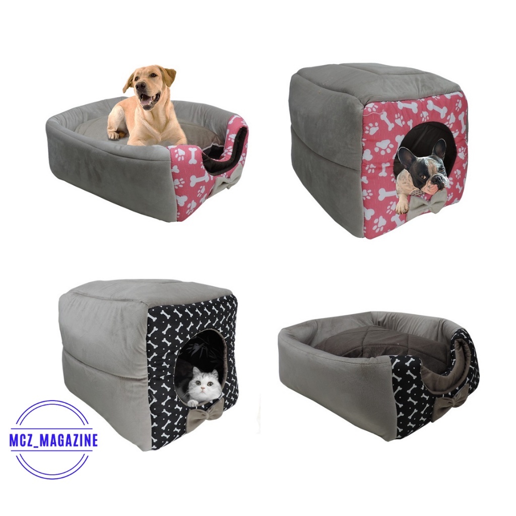 Cama Toca Iglu 3 em 1 para Cachorro e Gato Caminha Pet FRETE GRATIS