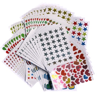 10 Folhas/Pacote De Adesivo Infantil Banhado A Ouro Com Glitter Para Professores/Mães/Rótulos