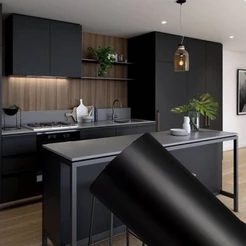 Papel Adesivo Preto Com 10 Metros Envelopamento Móveis Papel de Parede Encapar 45CM X 10 METROS
