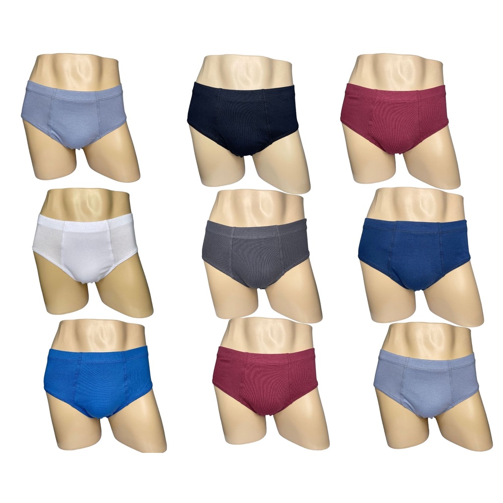 Kit 5 ou 10 Cueca Tradicional Slip Cotton Masculina Algodão Lisa