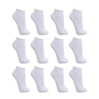 Meias Unisex Kit 18 Pares Soquete Cano Curto 36 A 44 BRANCO