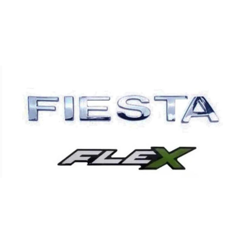 emblema letreiro porta-mala fiesta flex cromado fita 3M