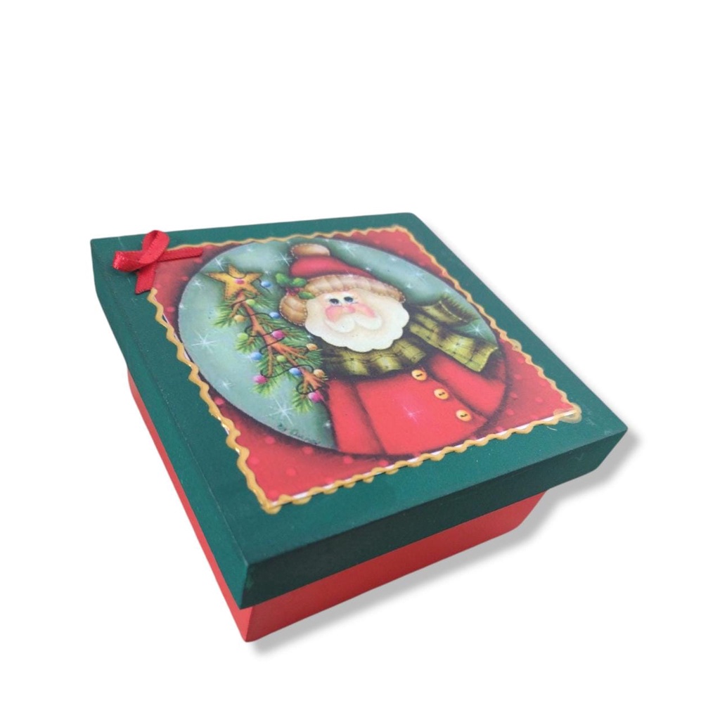 Kit Com 6 Caixas Em Mdf Decoradas Para Doces De Natal Papai Noel Porta  Lembrancinha 11x6 | Shopee Brasil