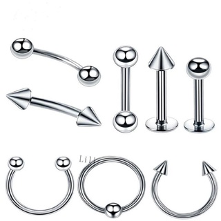 8pçs piercing de cartilagem, nariz, labio ,novia, joia corporal unissex