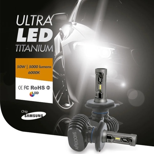 Ultra Led Shocklight Titanium Hb3 10.000 Lumens Tipo Xenon em Oferta na Shopee