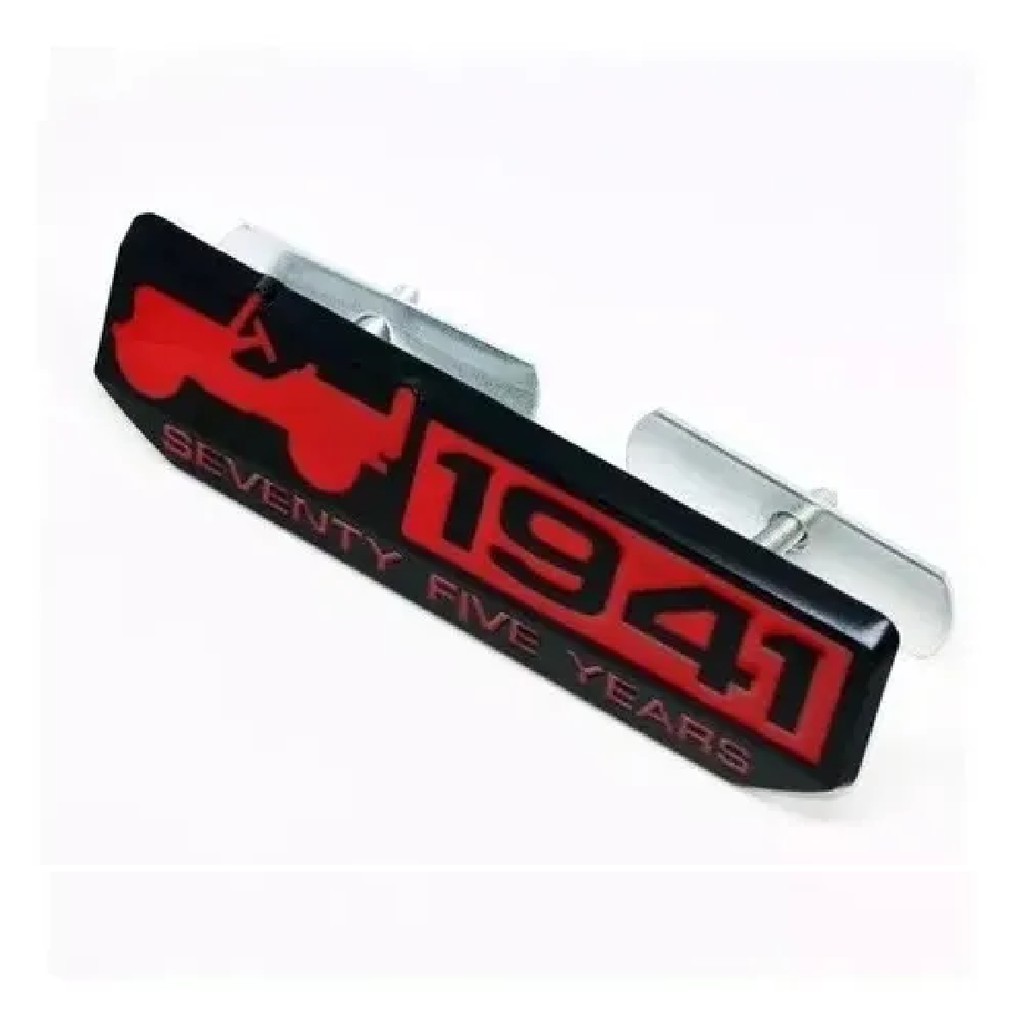 Acessórios Emblema da Grade Jeep 1941 Acessórios Renegade Compass Wrangler Metal Preto e Vermelho
