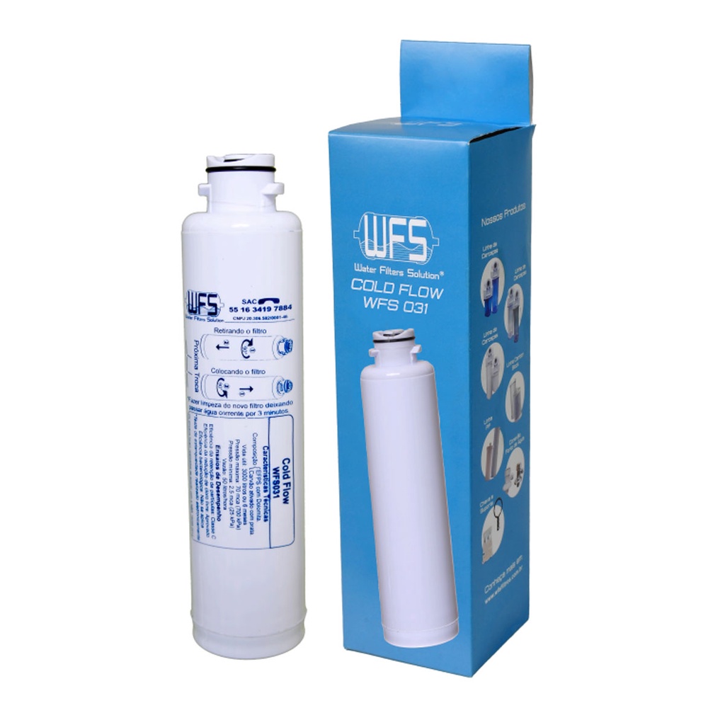 Refil Filtro De Água ColdFlow Para Geladeira Samsung WFS031