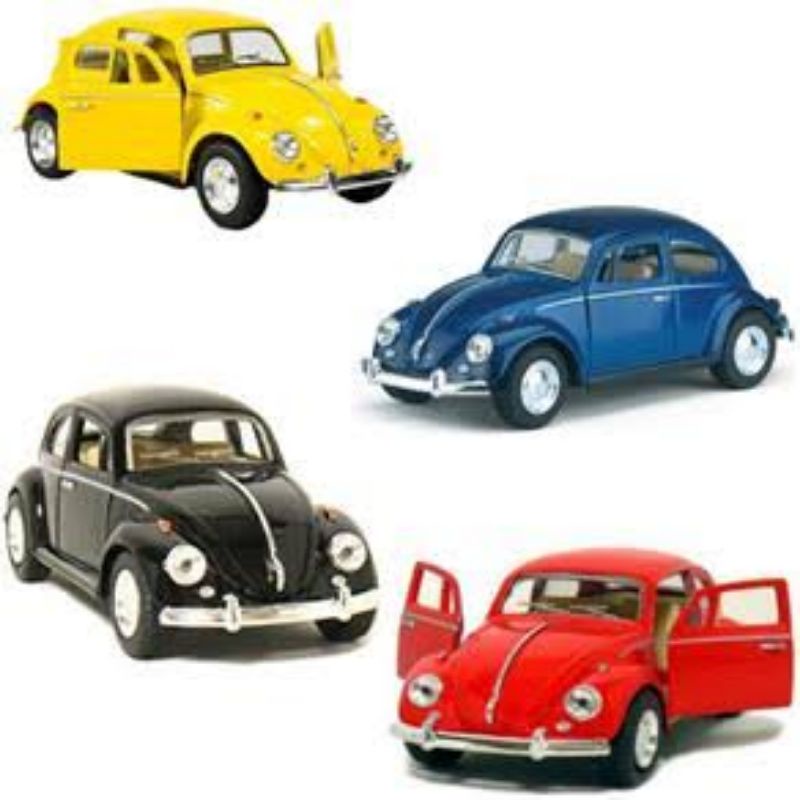 Carrinho Fusca Antigo 1967 Miniatura de Metal Colecionável Abre as Portas / Mini Fusca Nostalgia Carros