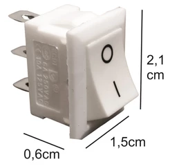 10 Chave Liga Desliga Gangorra 3 Terminais 2 Posições Branca On Off Interruptor Para Luminárias Leds Lâmpadas Abajures