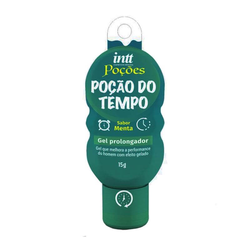 Gel Prolongador de Ereção Masculina Poção do Tempo no Sabor de Menta com Função de Esfriar - Intt Poções - 15g