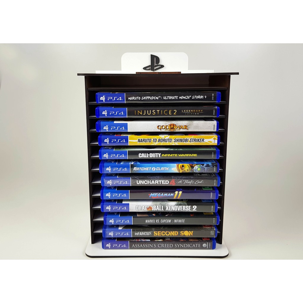 Porta Jogos Organizador PS4 Ps5 Ps3 Ps2  Em Mdf 3mm 13 jogos