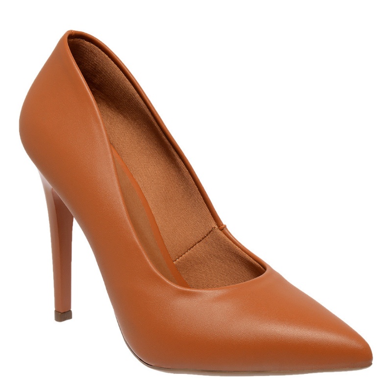 Scarpin Planet Franca Sapato Feminino Caramelo Fosco Salto Alto Salto Médio Confortável em Oferta na Shopee
