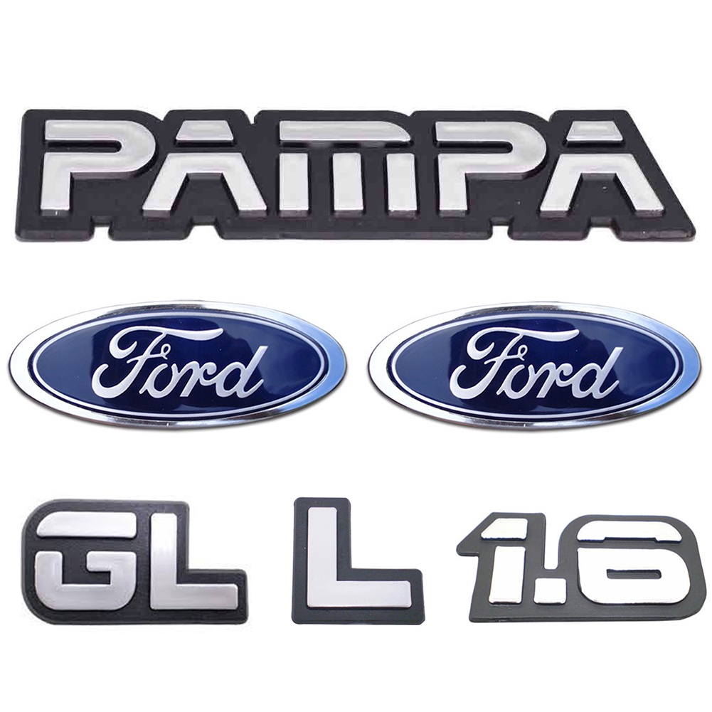 Kit Emblema Pampa 1.6 Gl L Ford Azul