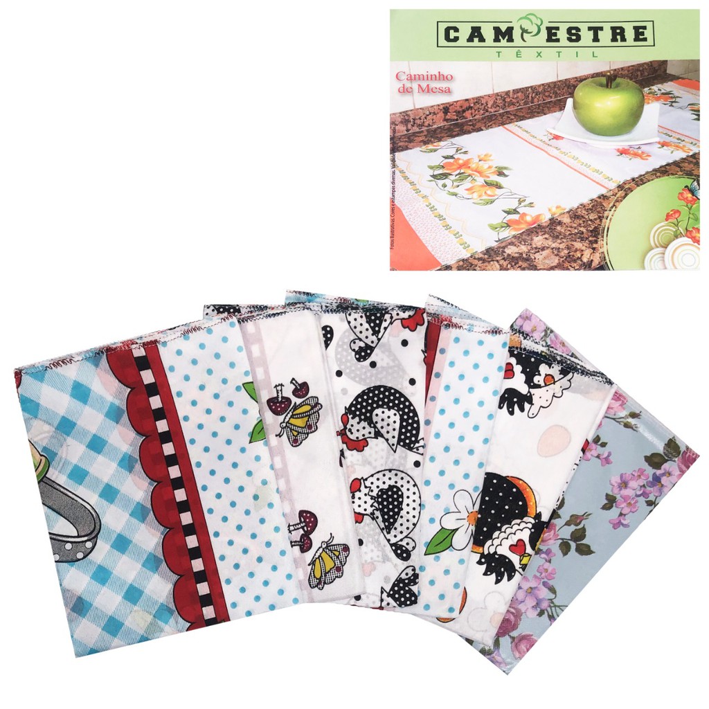 Caminho De Mesa Textil Tergal Atacado 10 Unidades