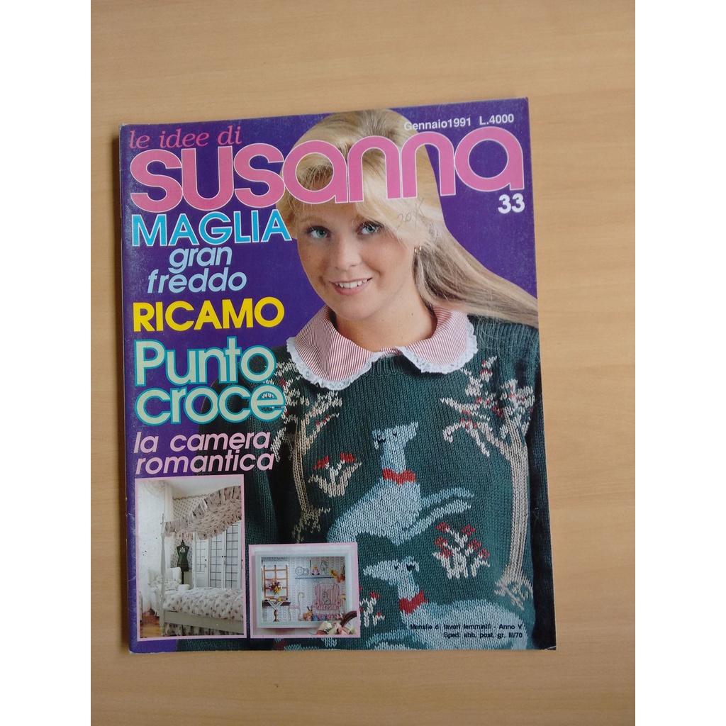 Revista Le Idee Di Susanna 33 Ponto Cruz Crochê 1991 473q
