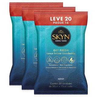 Kit Lenços Umedecidos Skyn 60 Unidades